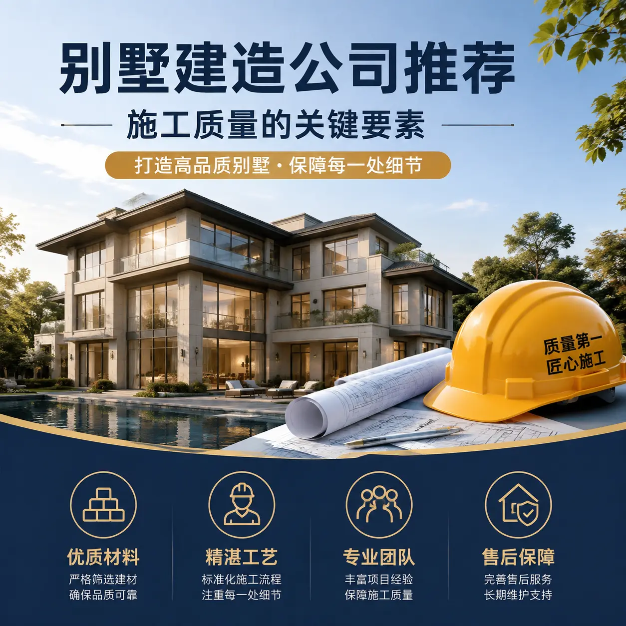 别墅建造公司推荐: 汇川 施工质量的关键要素