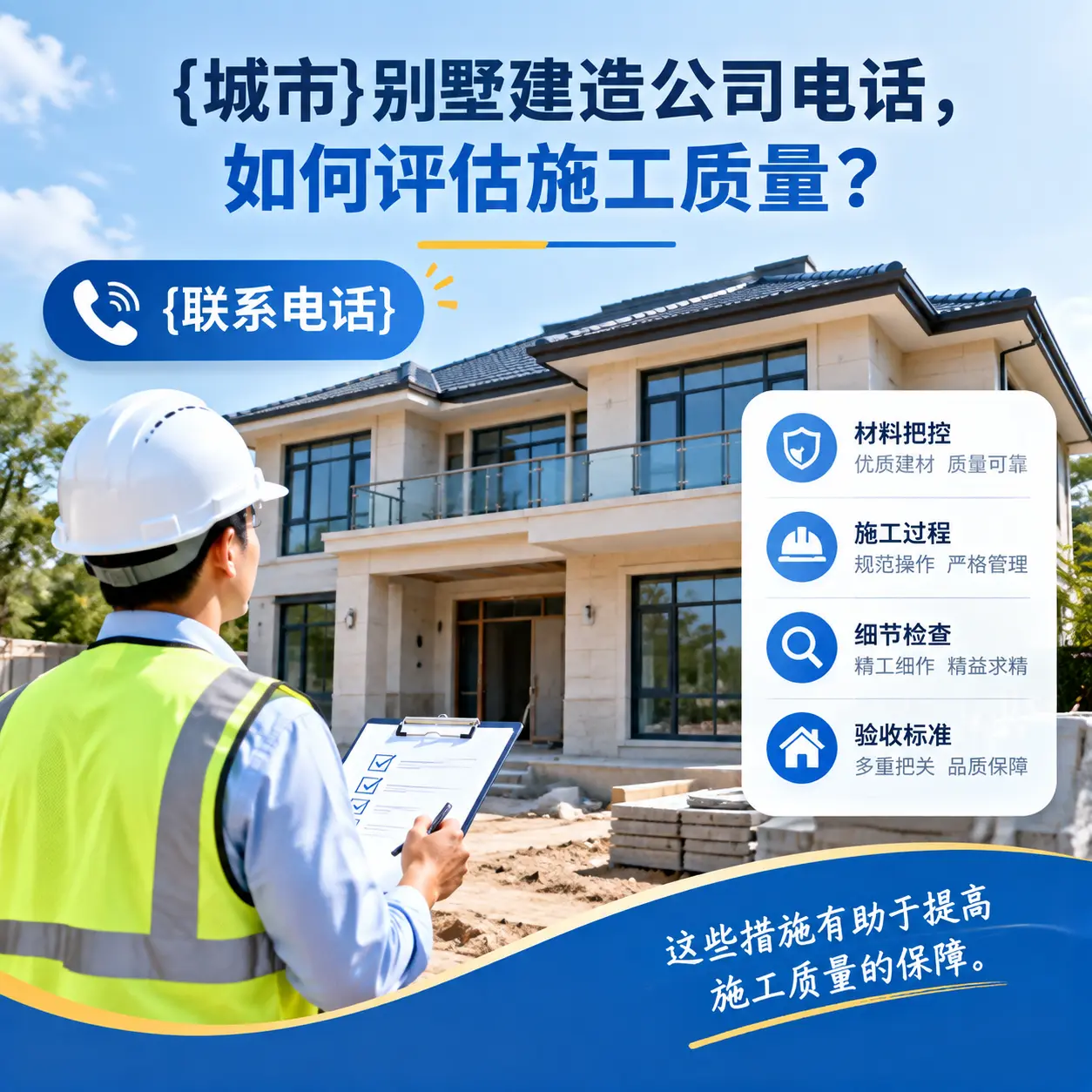汇川别墅建造公司电话,如何评估施工质量?