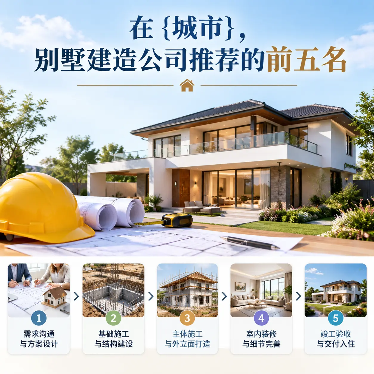 在 汇川，别墅建造公司推荐的前五名